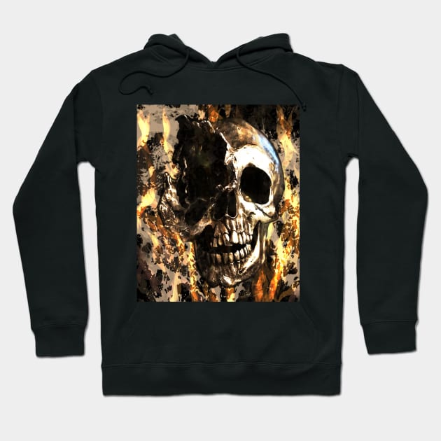 Metal Skull Hoodie by laurelsart2014